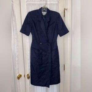 Women's Vintage Navy Blue Dress